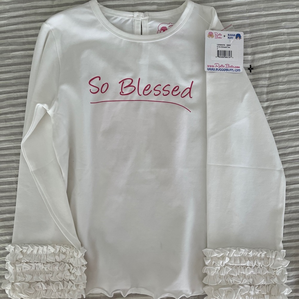 Ruffles Butts Long Sleeve Shirt Size 7 NWT